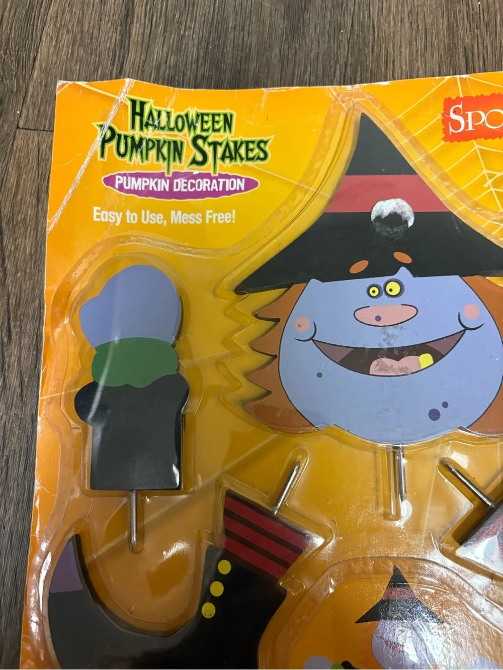 Vintage Spooky WitchHalloween Pumpkin Stakes Pumpkin Decoration